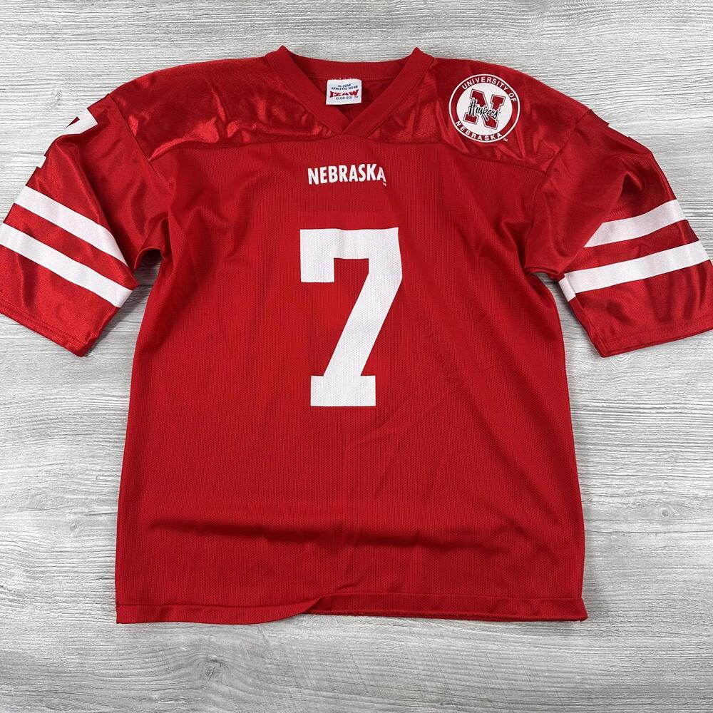 VTG Nebraska Cornhuskers Football Jersey Youth XL Red #7 Eric Crouch Made in USA